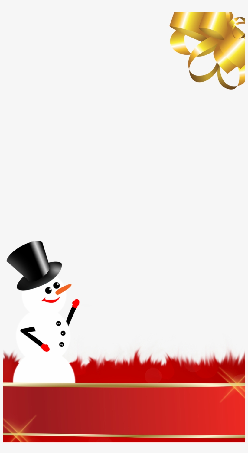 Mister Snowman - Vinyldisorder Christmas Ribbon Wall Decal - Vinyl Sticker, transparent png #1248046