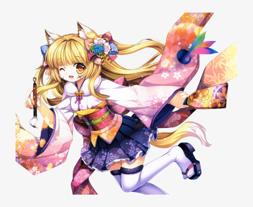 Blonde Kitsune Girl - Tumblr - wide 1