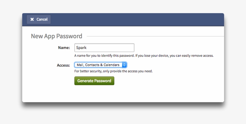 Once You Generate An App Password, Copy It To Your - Fastmail, transparent png #1248944