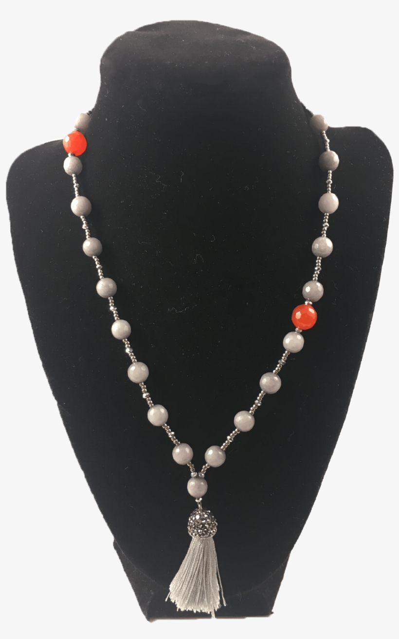 Grey Tassel - 7.5-8.5mm Pink Freshwater Pearl Chain Necklace With, transparent png #1249013