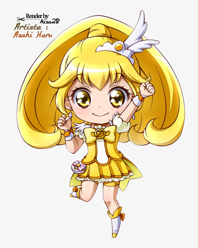 Render Animes Et Manga - Glitter Force Pretty Cure Chibi, transparent png #1249079