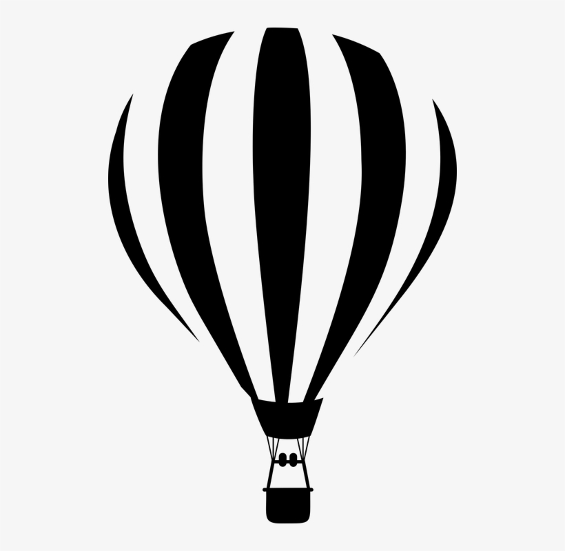 Stripes Clipart Tumblr Transparent - Air Balloon Silhouette, transparent png #1249393