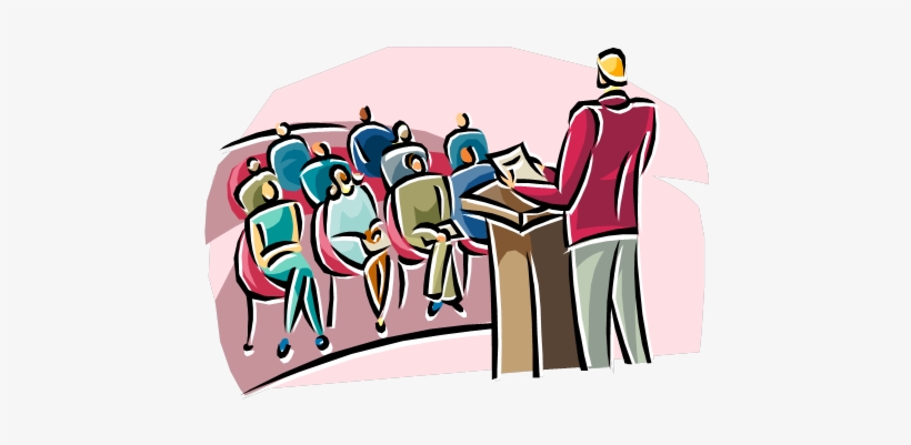 Vector Freeuse Library Public Speaking Clipart - Town Meeting Clip Art, transparent png #1249573