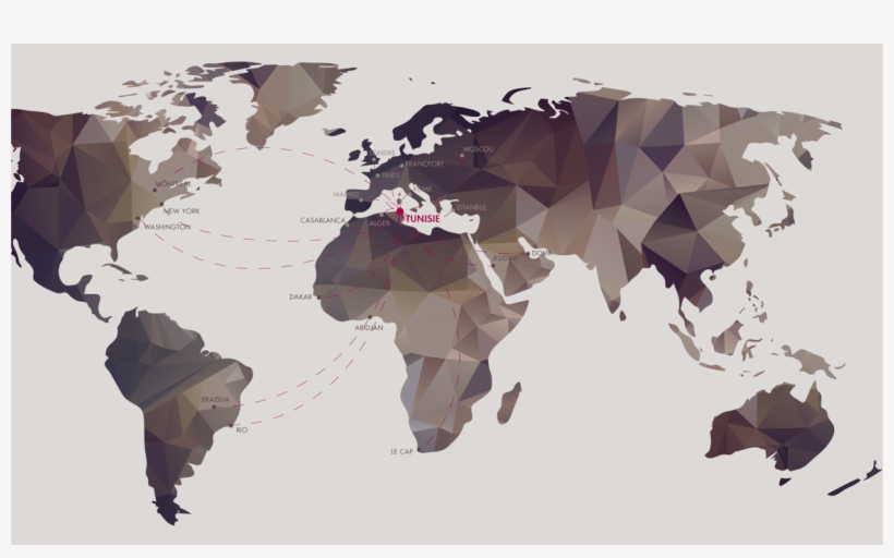 Where We Are - Horizontal World Map, transparent png #1250380