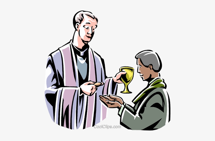 Christian Mass/communion Royalty Free Vector Clip Art - Catholic Priest Clip Art, transparent png #1250549