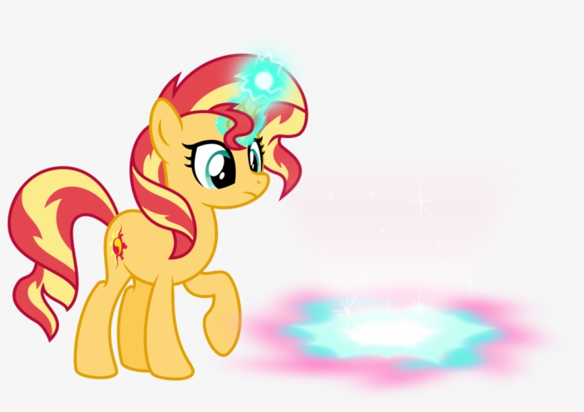 Clip Art Free Portal Vector Magic - Sunset Shimmer Pony Happy, transparent png #1250558