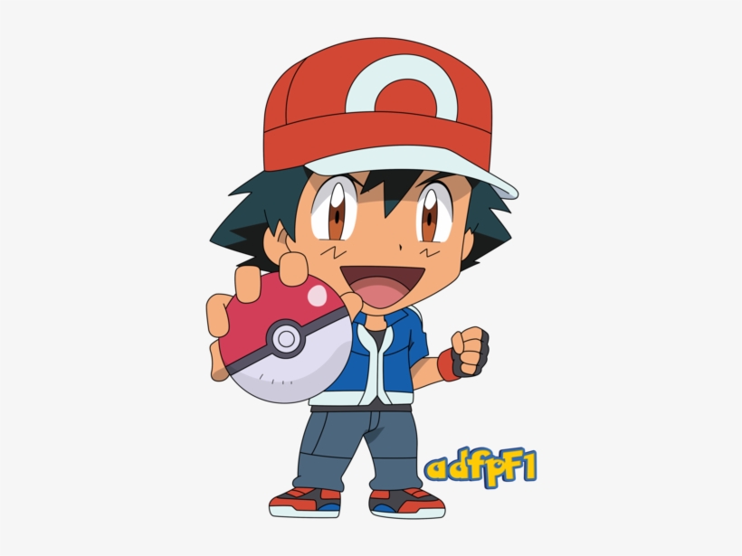 Ash (chibi) (01) By Adfpf1 Ash Ketchum, Pokemon - Ash Ketchum Chibi Png, transparent png #1251036