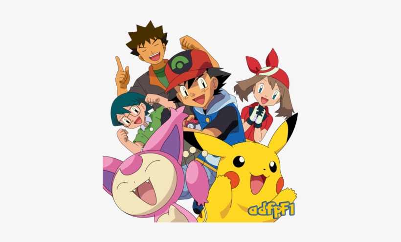 Ash , Aura, Brock, Max Y Pokemon (04) By - Pokemon Adfpf1, transparent png #1251067