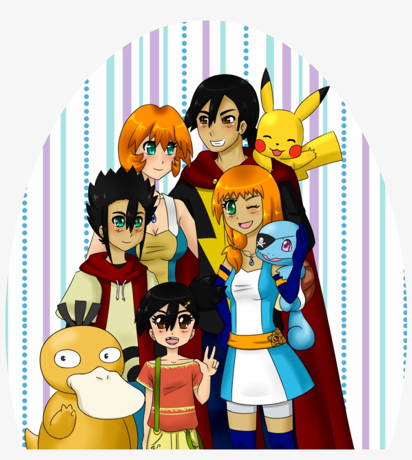 Pokeshipping Family Ash And Misty With Their Children - Misty And Ash Family, transparent png #1251124