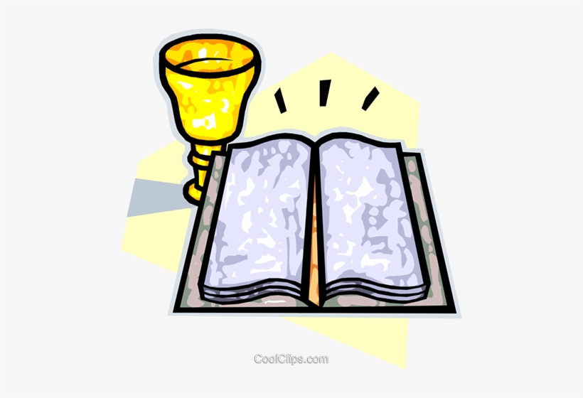 Bible With Communion Cup Royalty Free Vector Clip Art - Mary The Queen College, transparent png #1251267