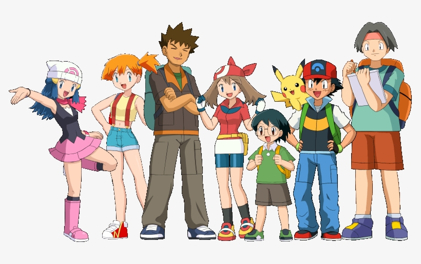 Pokémon Fond D'écran Called Pokémon Personages - Friends Of Ash In Pokemon, transparent png #1251269