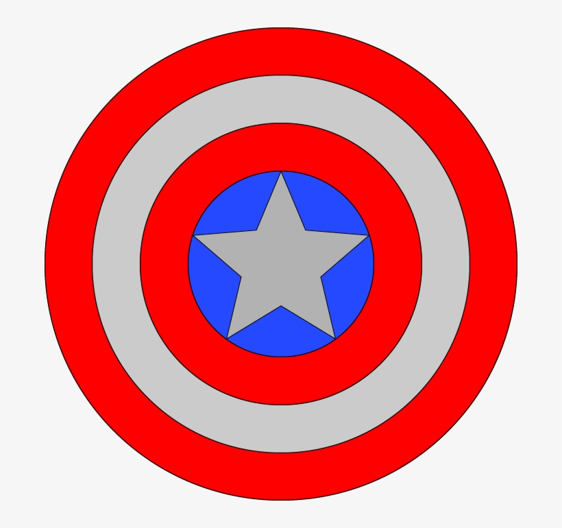 Escudo Do Capitão América - Captain America Shield Art, transparent png #1251659