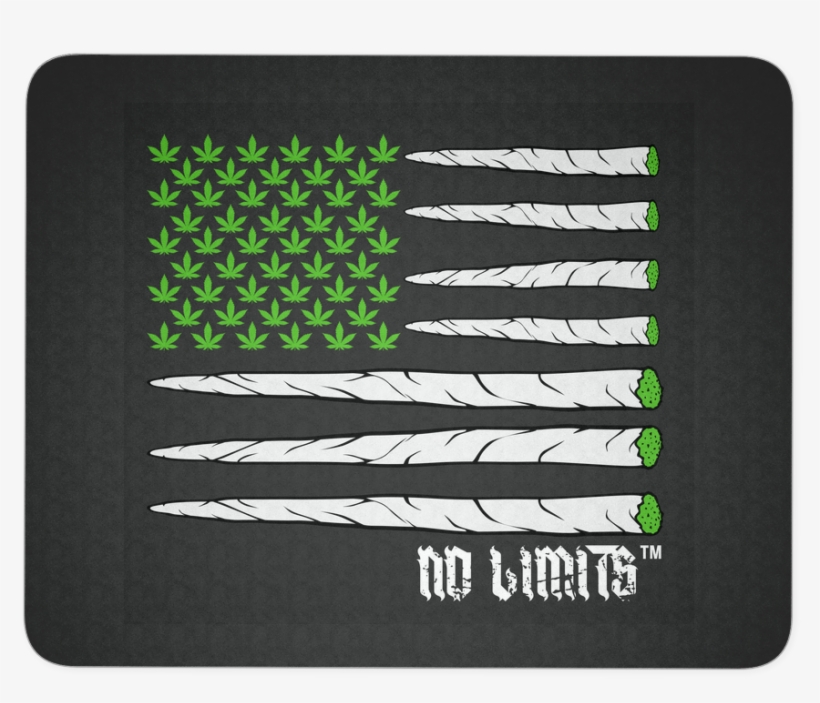 Marijuana Blunt Flag Black Or White Mouse Pad - Blunt, transparent png #1251991