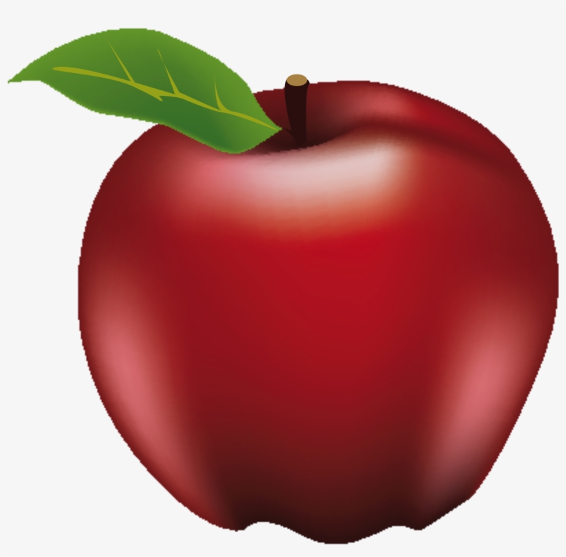 Open - Red Apple #2 Red Apple #2 Square Sticker 3" X 3", transparent png #1252526