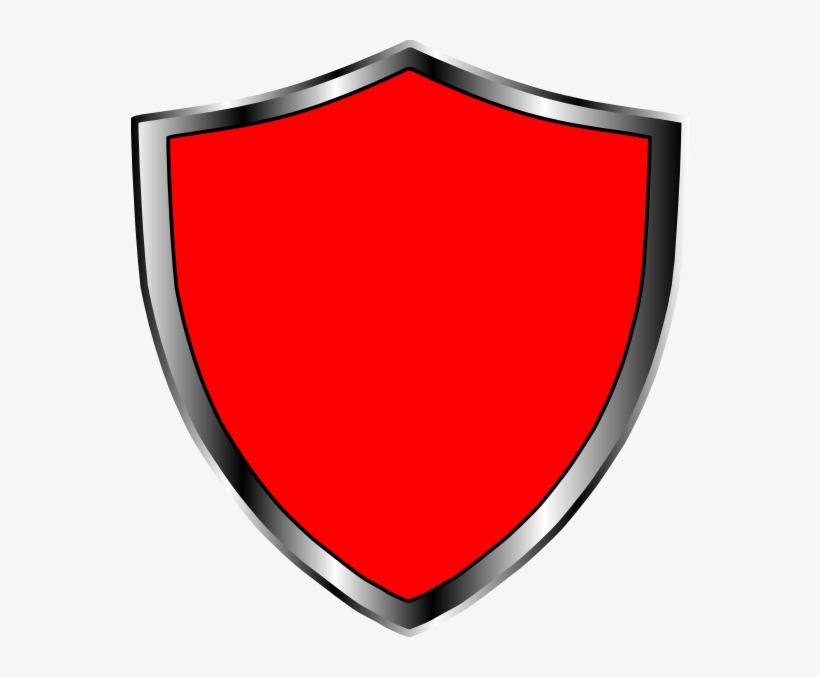 Escudo Medieval Vermelho Clip Art At Clker - Shield With Transparent Background, transparent png #1252529