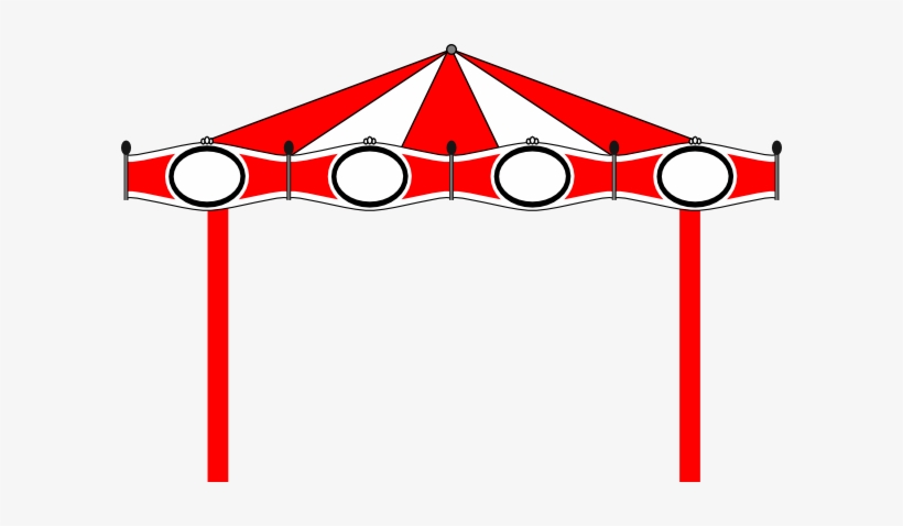 Carnival Border Clipart Free Images - Carnival Tent Top Cartoon, transparent png #1252945