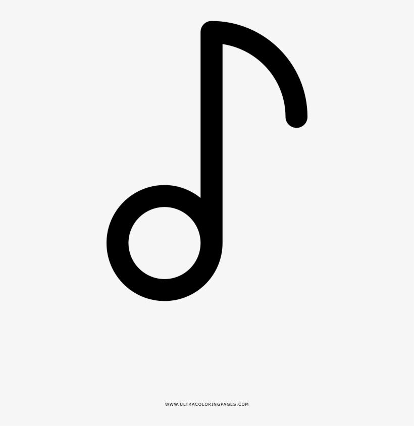 Quarter Note Coloring Page - Circle, transparent png #1253033