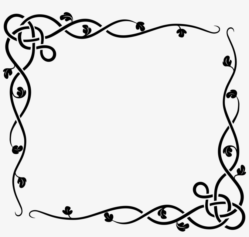 Free Celtic Vine Border Accent Clipart Illustration - Simple Paper Borders Designs, transparent png #1253175