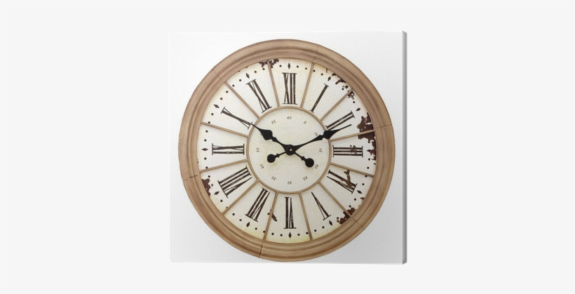 Horloge Hôtel Du Louvre Ronde En Métal Patiné Chehoma, transparent png #1253496