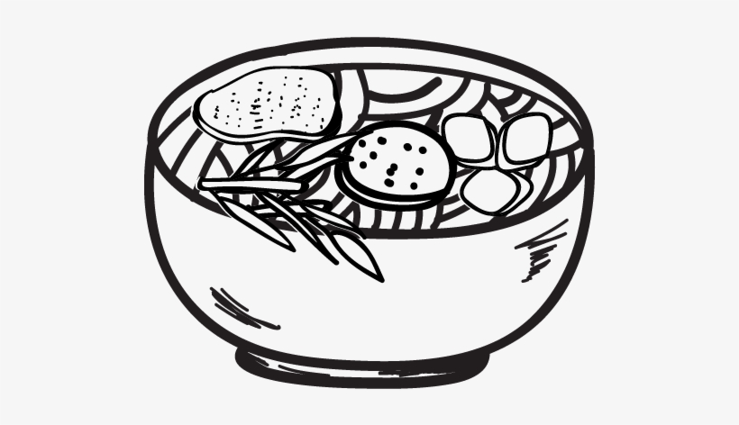 28 Collection Of Noodle Drawing Png - Vietnamese Pho Soup Lineart, transparent png #1254721