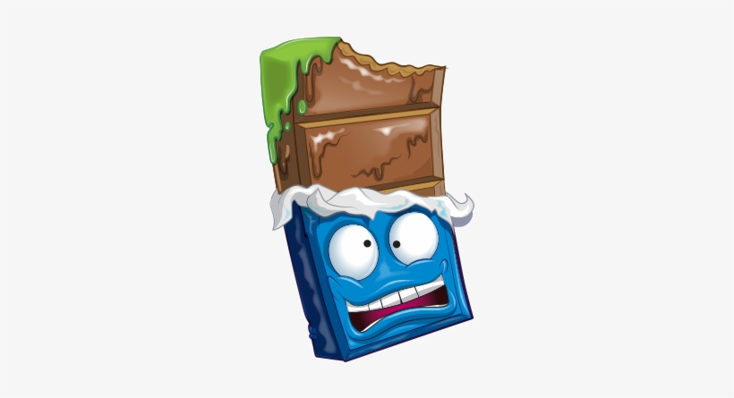 Crusty Chocolate Bar Artwork - Grossery Gang Crusty Chocolate Bar, transparent png #1254944