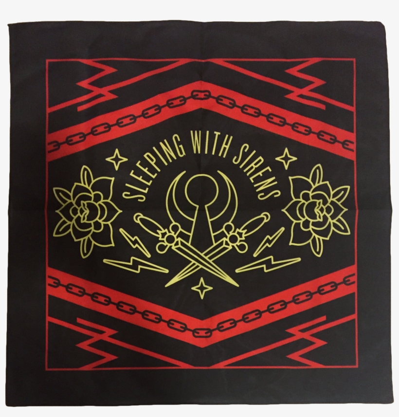 Black Bandana Featuring An Sws Design On The Front - Sleeping With Sirens, transparent png #1256208