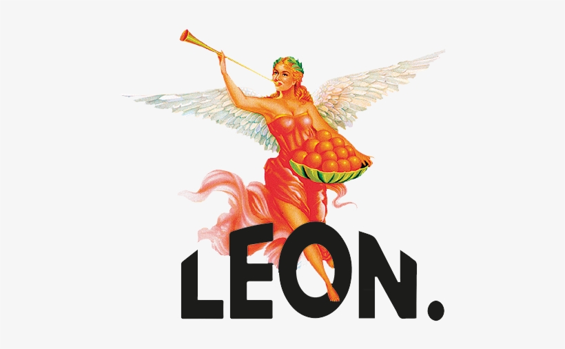 Logo Winged Lady Curved 2 Black - Leon Naturally Fast Food Logo, transparent png #1256225