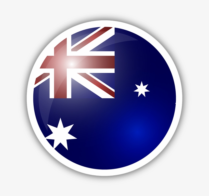 Australia Flag Circle Sticker - Australia Football Flag, transparent png #1256356