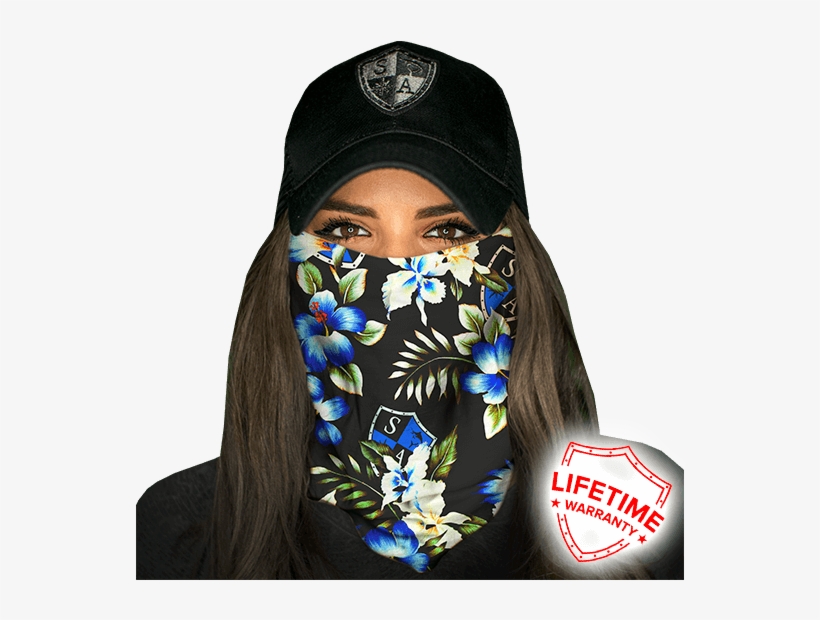 Sa Tropical Black Face Shield Lightweight Bandana & - Skull Tech Purple Crow, transparent png #1256519