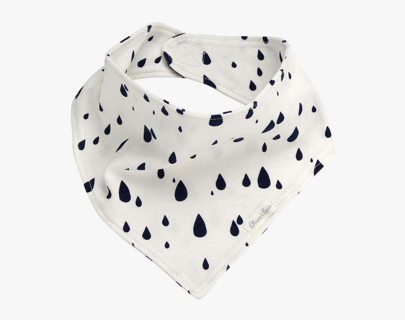 Organic Cotton Bandana Bib, Rain Drop - Bib, transparent png #1256577