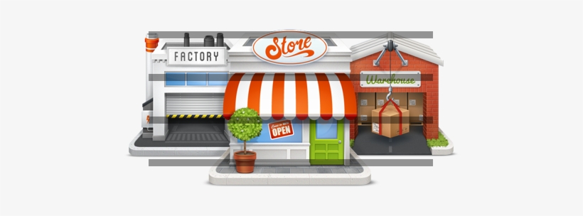 Icons Buildings - Shop Building Icon Png, transparent png #1256939