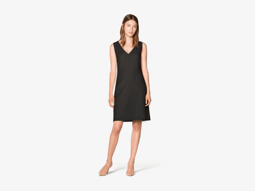 New Caddoa Black Shift Dress - Vestido De Mujer En Png, transparent png #1257377