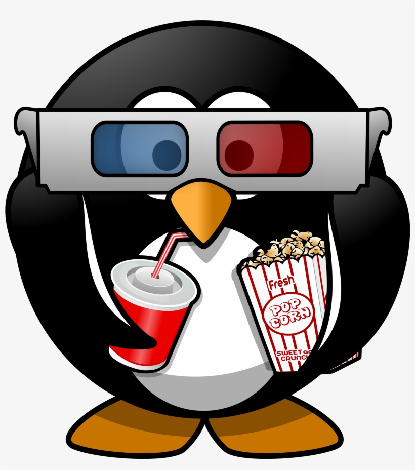 Penguin Clipart Drunk - Cinema Clipart, transparent png #1257581