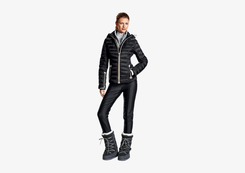 16 Mujer Negro - Down Pants Women Ski, transparent png #1257853