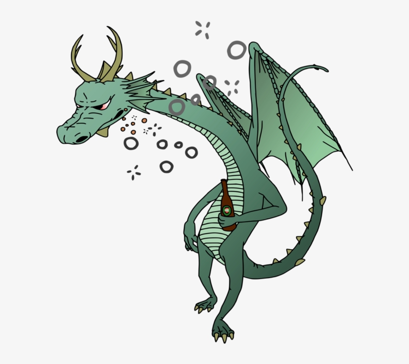 Dragon Clipart Tired - Drunk Dragon, transparent png #1257953