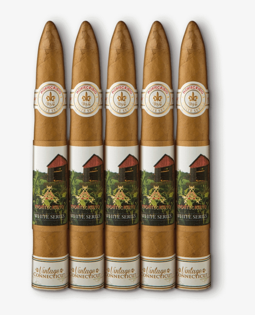 Montecristo White Series Vintage Connecticut - Bullet, transparent png #1258671