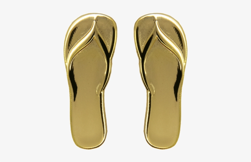Flip Flop Slippers Pins, Gold Shine - Flip-flops, transparent png #1258909