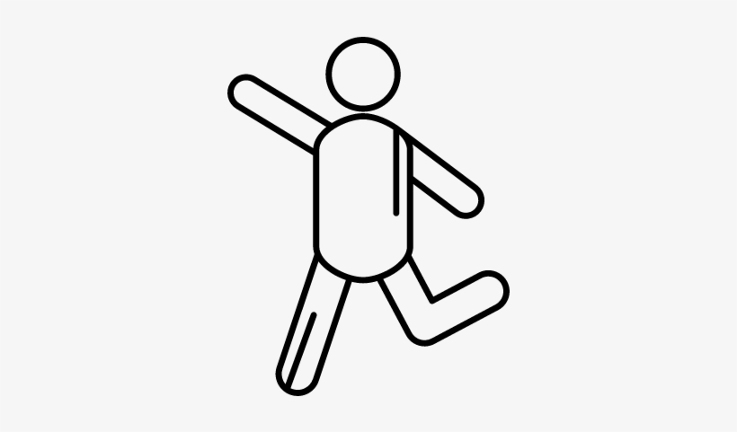 Stick Man Running Vector - Icon, transparent png #1258981