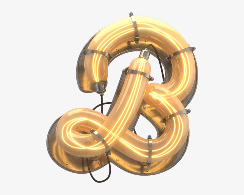 Retro Neon Golden Typeface - Font, transparent png #1259050