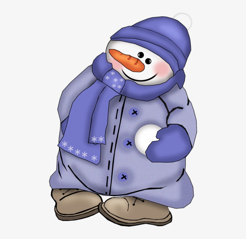 Elem 8 - Snowman In Blue Coat Oval Porcelain Ornament Or Wall, transparent png #1259254