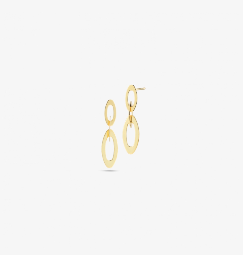 Roberto Coin Chic And Shine Small Link Earrings - Earrings, transparent png #1259403