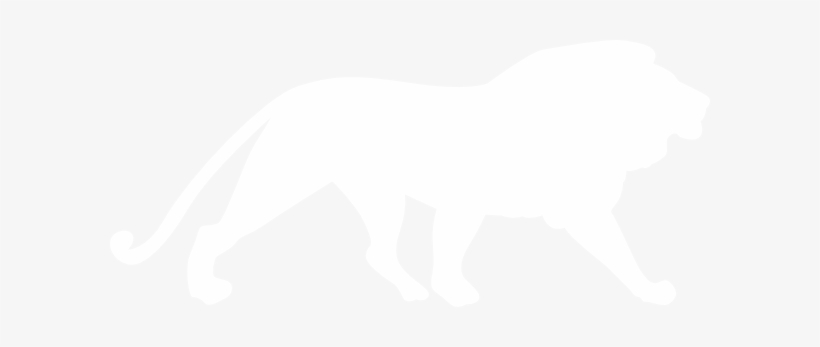 White Silhouette Of A Lion, transparent png #1259594