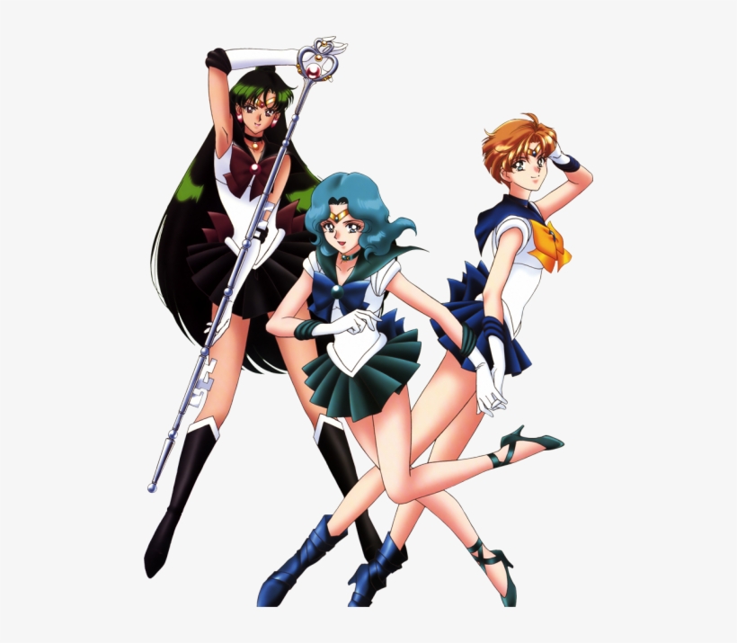 Sailor Pluto, Sailor Neptune & Sailor Uranus - Sailor Uranus And Neptune, transparent png #1259793