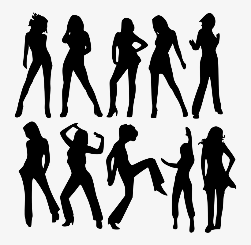 Share On Facebook Share - Silhouettes Female, transparent png #1260246