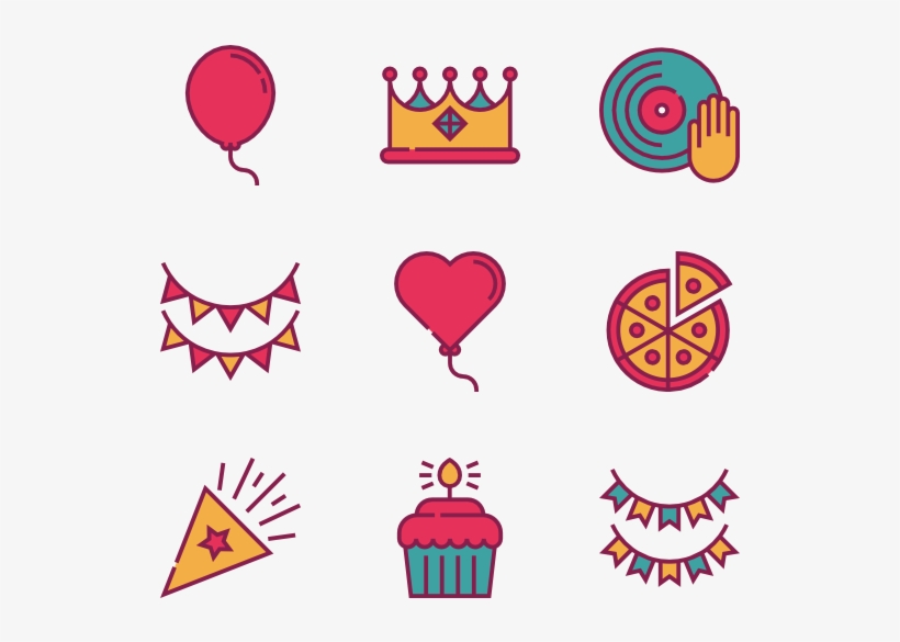 Birthday Party - Birthday Party Icons Png, transparent png #1260367