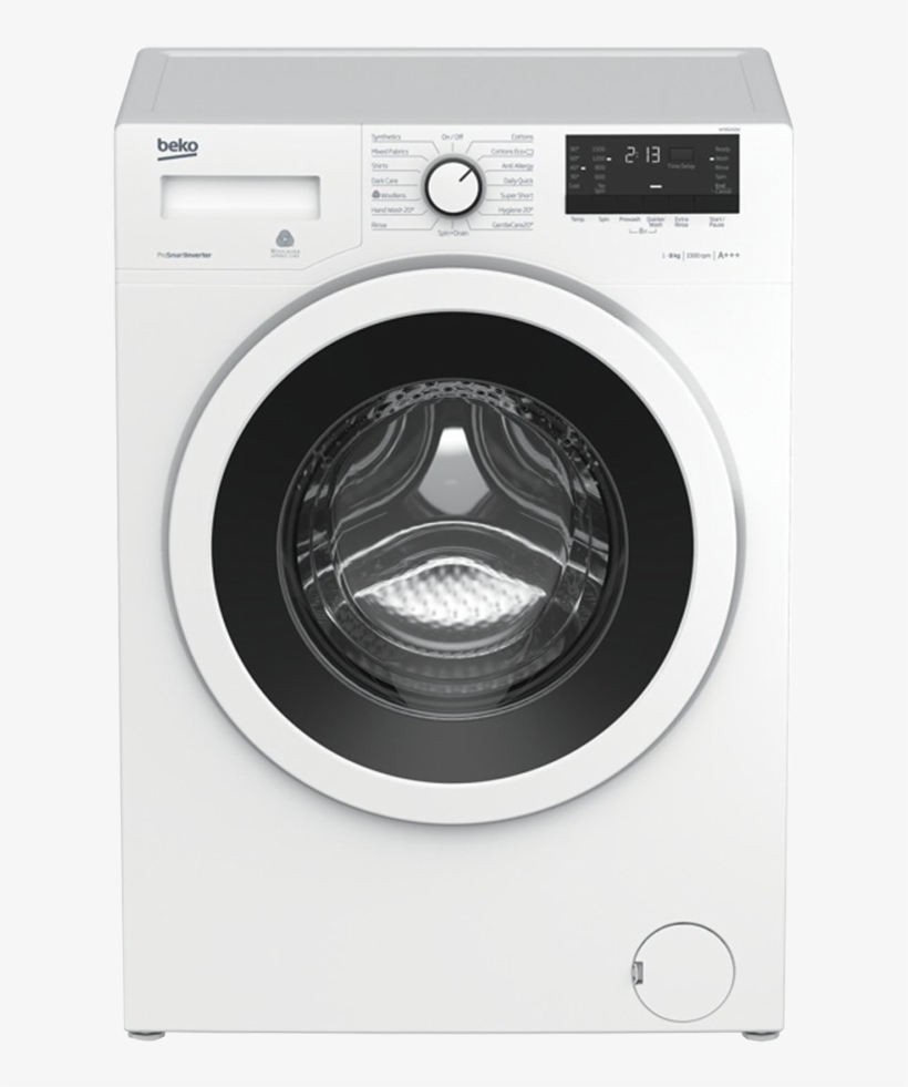 Beko 1500 Spin Washing Machine - Beko Wdr7543121w Front-loading Electric Washer/dryer, transparent png #1260535