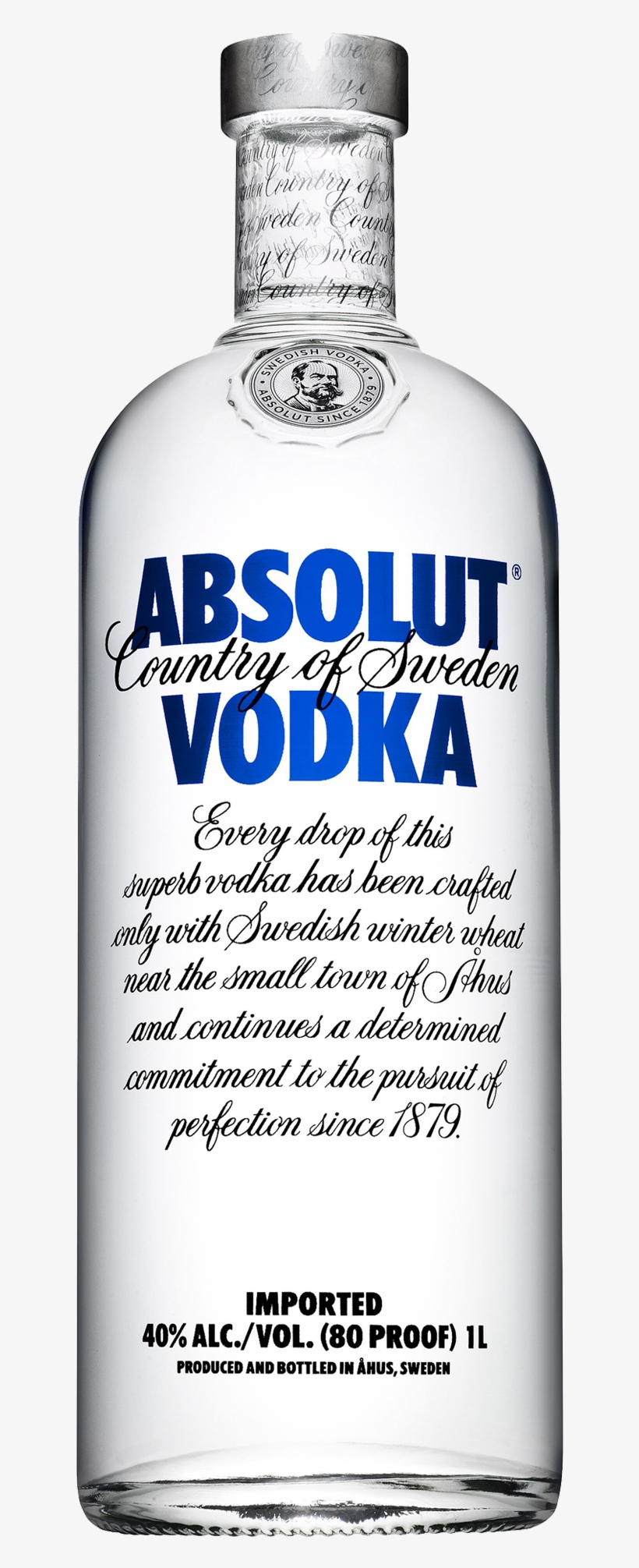 Absolut Vodka 1l - Absolut Vodka Blue 750ml, transparent png #1260924