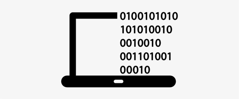 Binary Code On Laptop Vector - Programming Club, transparent png #1261273
