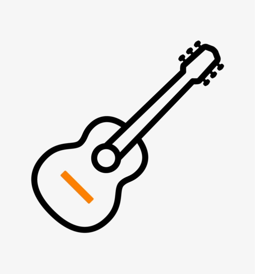 Guitar Icon Colour - Gitaar Teken, transparent png #1262308