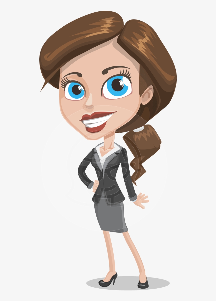 Vector Ambitious Office Lady Character - Lady Cartoon, transparent png #1262444